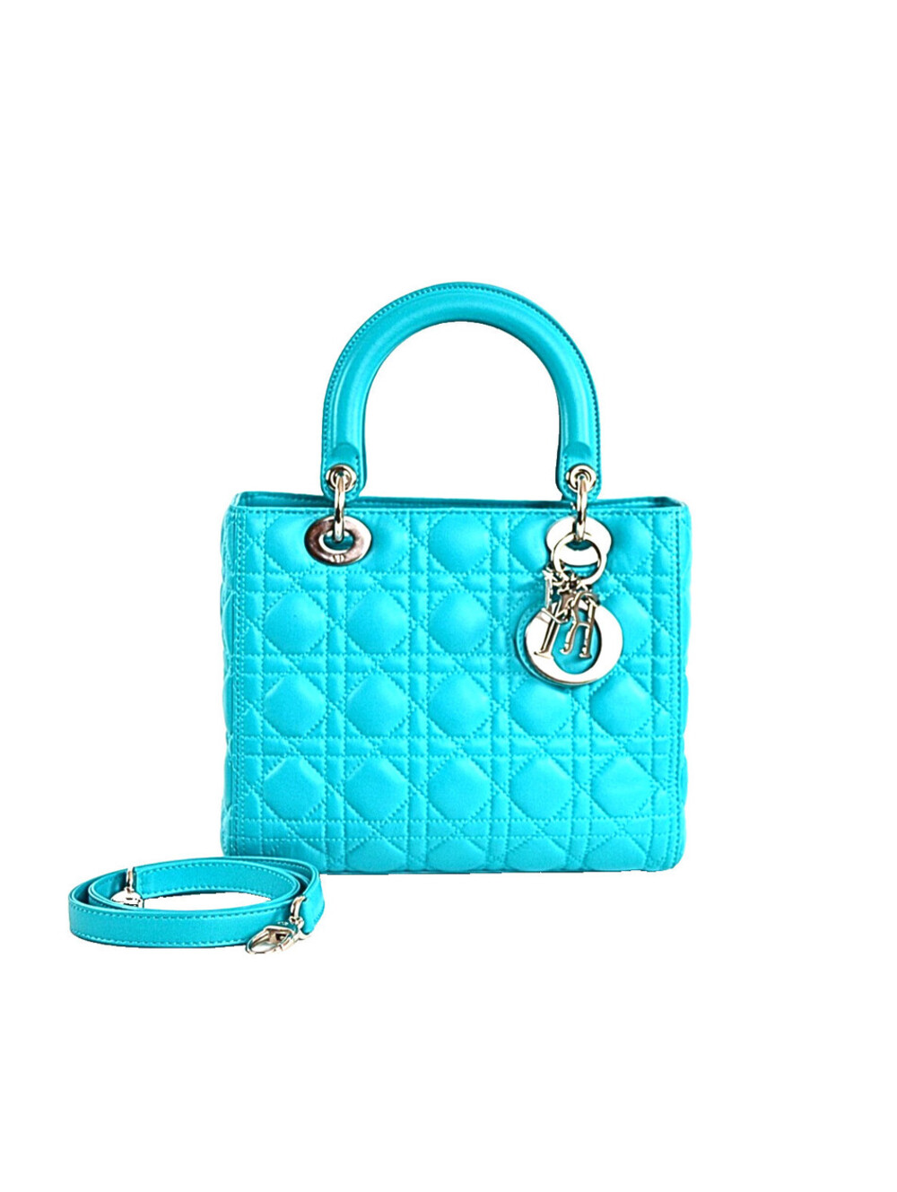 Christian Dior Cannage Lamb Leather 2WAY Lady Shoulder Bag